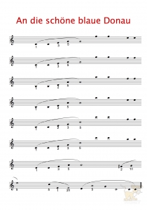 Bladmuziek/sheet music An die Schöne blaue Donau - Johann Strauss