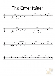 Bladmuziek/sheet music The Entertainer - Scott Joplin