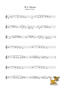 Bladmuziek/sheet music - Mozart klarinet Concert